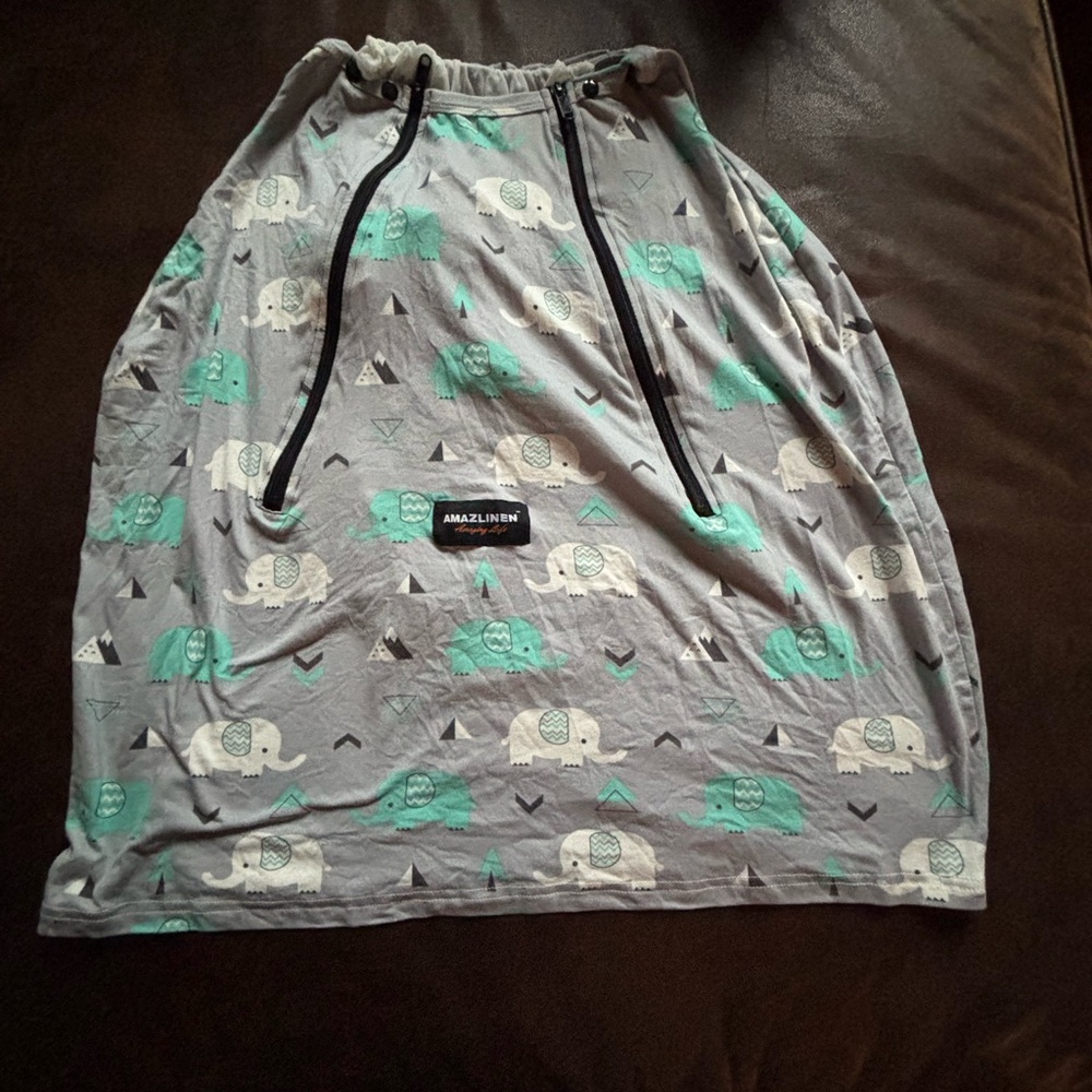 Gray Elephant Print Kids Pencil Skirt by Amazon Essentials